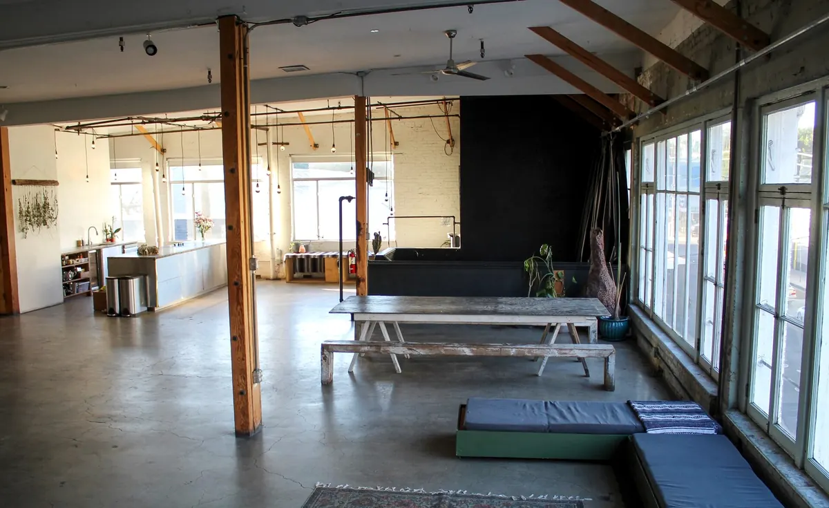 The length of the Loft, with the Black Box at the far end